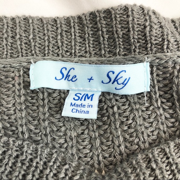 She and Sky oversized knit cozy sweater S/M - Picture 3 of 6